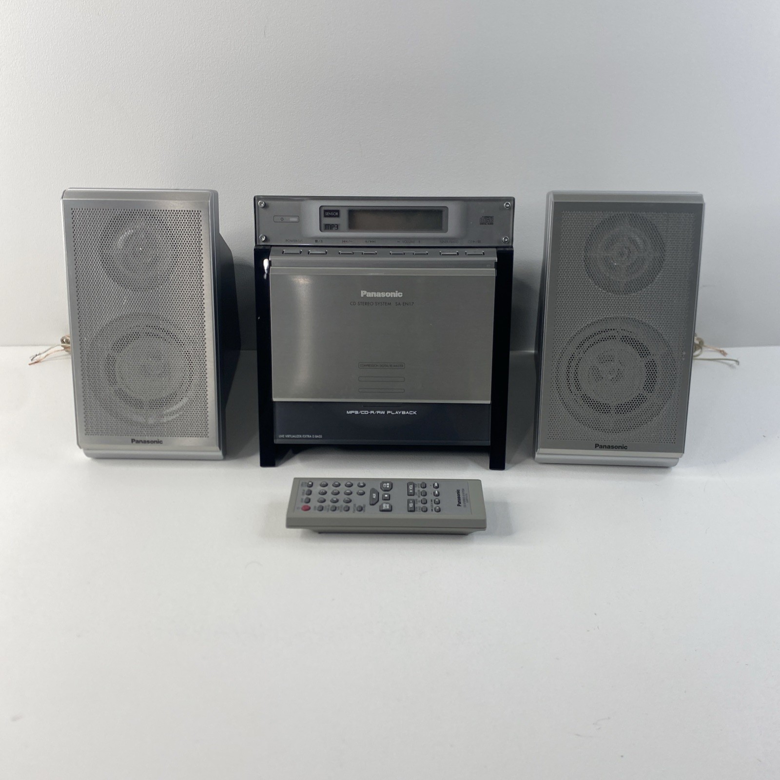 Panasonic SA-EN 17 Bookshelf MP3/CD/AM/FM Stereo With Remote Tested