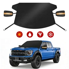 For Ford Car 4-Layers Windshield Cover Ice and Snow with Side Mirror Cover Heavy