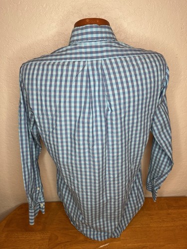 Mens Brooks Brothers Regent L/S Button Front Dress Shirt Small S - Squares - Picture 2 of 4
