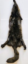 Natural Olive Brown Fox Fur Pelt Hide Craft Supply Large