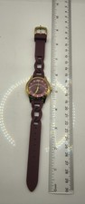 Watch Coach Women's Gold Tone Maddy Braided Rubber Strap Round Face