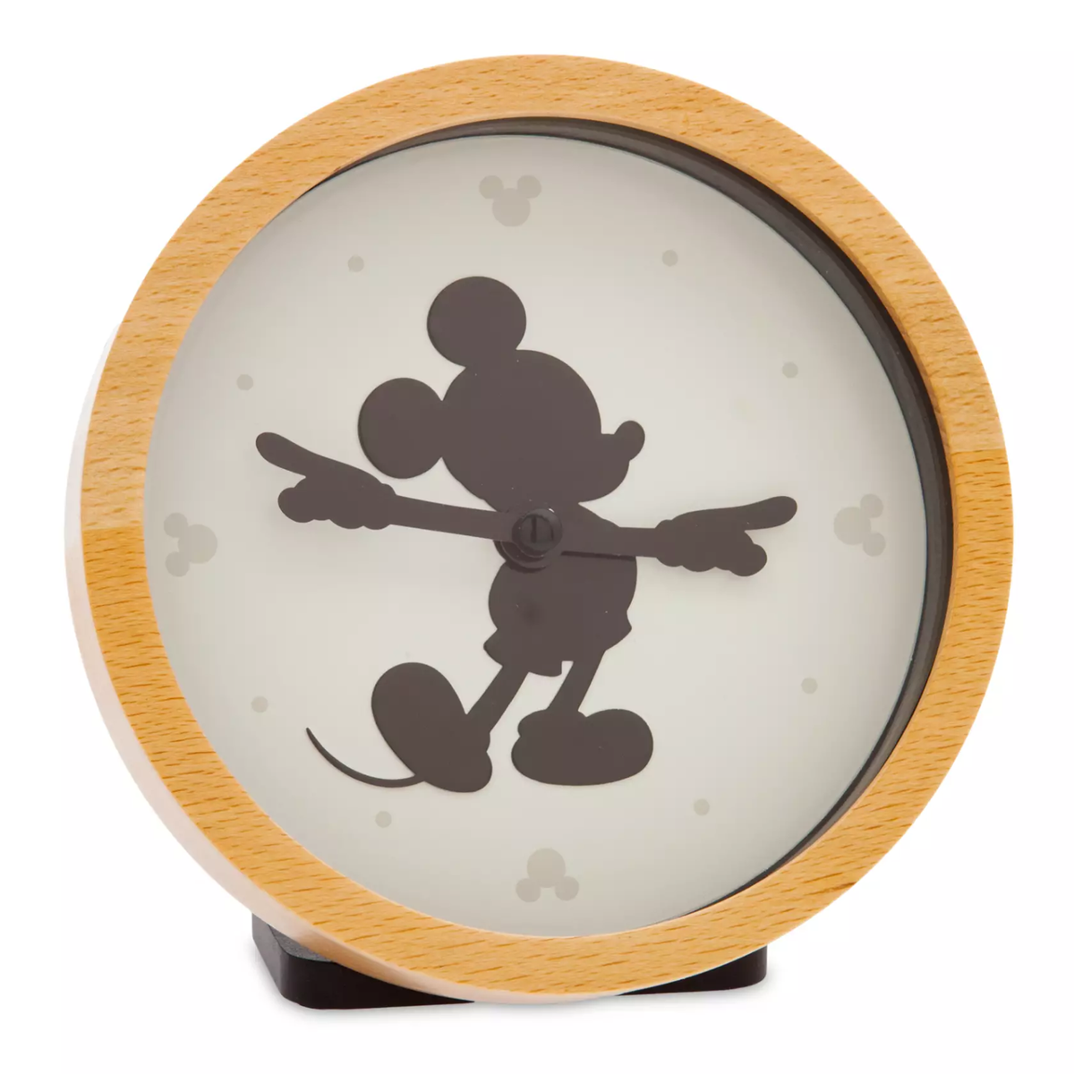 Disney Mickey Mouse 置時計 木製風 アナログ　稼働品 Disney Parks Mickey Mouse Icon Desk Clock Wood Home Collection | eBay