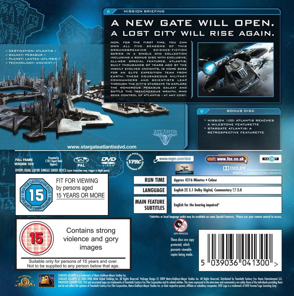 Stargate Atlantis Seasons 1 to 5 Complete Collection DVD - Image 2 of 3