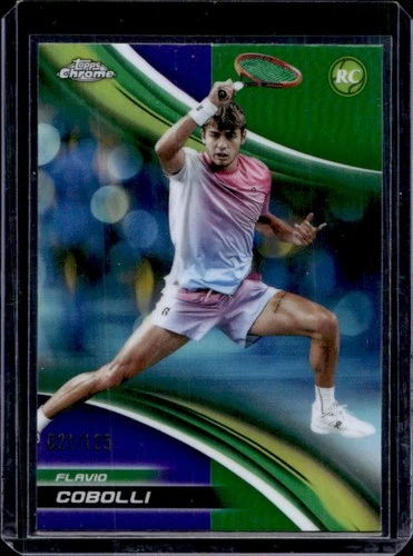 2025 Topps Chrome Flavio Cobolli RC Purple/Green Refractor Rookie #/125
