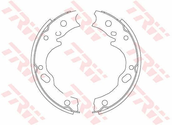 HANDBRAKE PARKING BRAKE SHOE SET KIT REAR TRW GS7169 FOR PEUGEOT 508 SW 2.0 HDI - Image 3 of 4