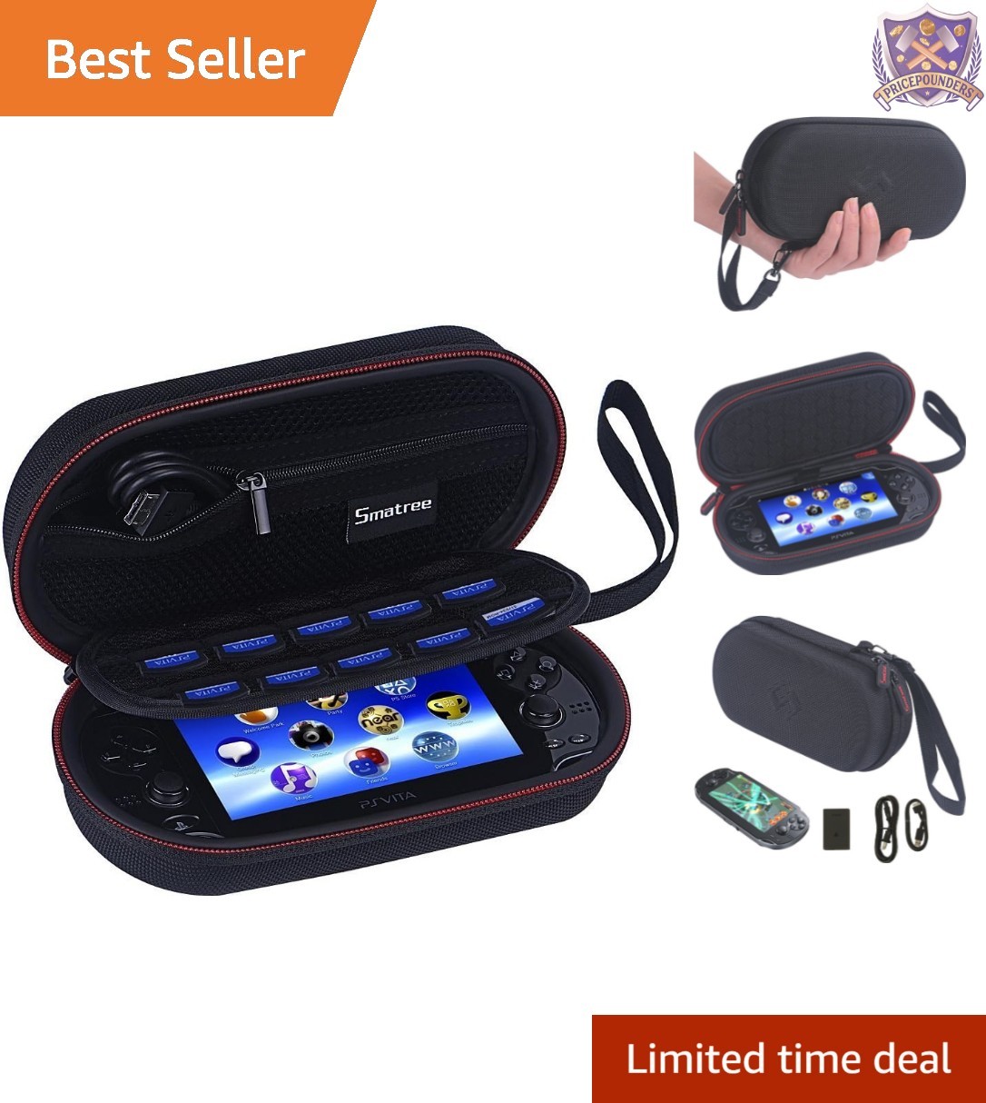 Hard Carrying Case for PS Vita Slim PSP 3000 Waterproof Microfiber