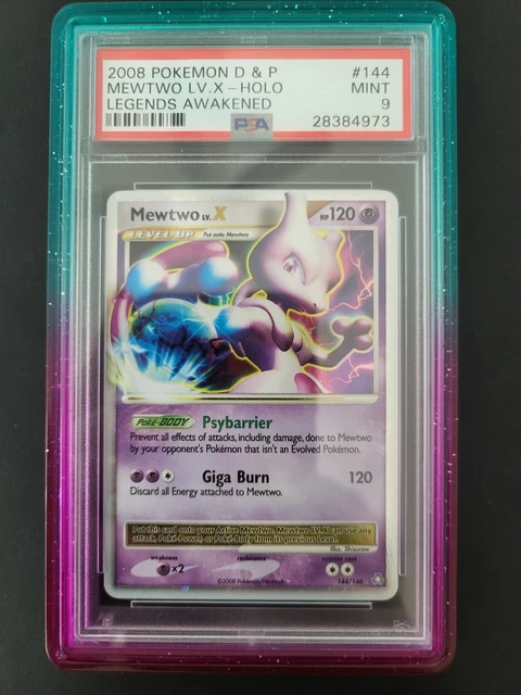 PSA 9 2008 Mewtwo LV.X Holo Legends Awakened 144/146
