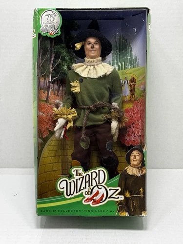 Scarecrow 75th Anniversary Wizard Oz Barbie Collector Pink Label 2013 DMGD BOX