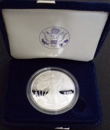 2007 WALKING LIBERTY AMERICAN EAGLE .999 FINE SILVER DOLLAR PROOF 1oz. $1 USA