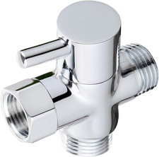 Solid Brass 3-Way G1/2 Shower Diverter Chrome Plating