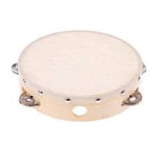 Durable Kids Tambourine Small Percussion Toys Accessory for Children Gift 8 Inch
