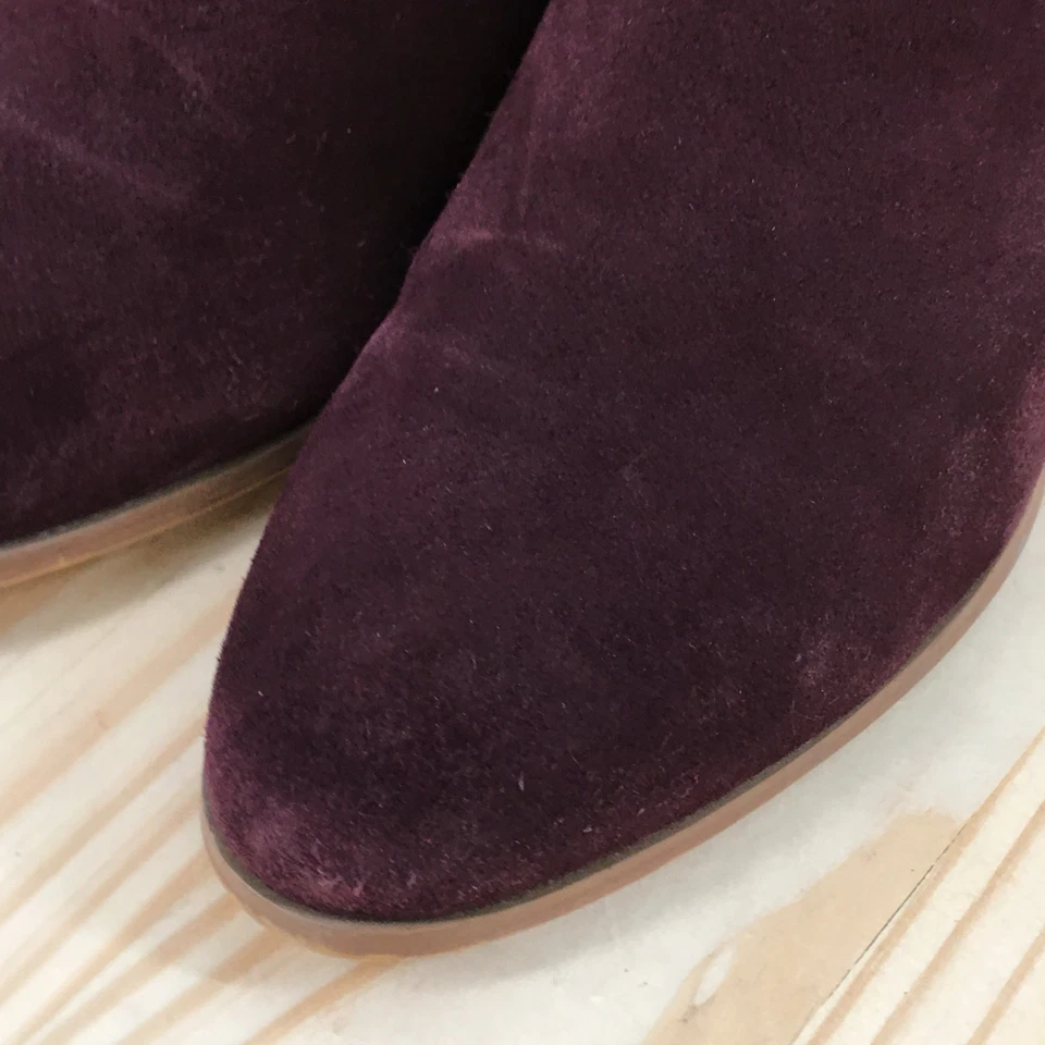 Botas Aldo Mujer 10 Botín Borgoña Gamuza Informal Tacones en Bloque Punta Redonda Foto 4 de 4