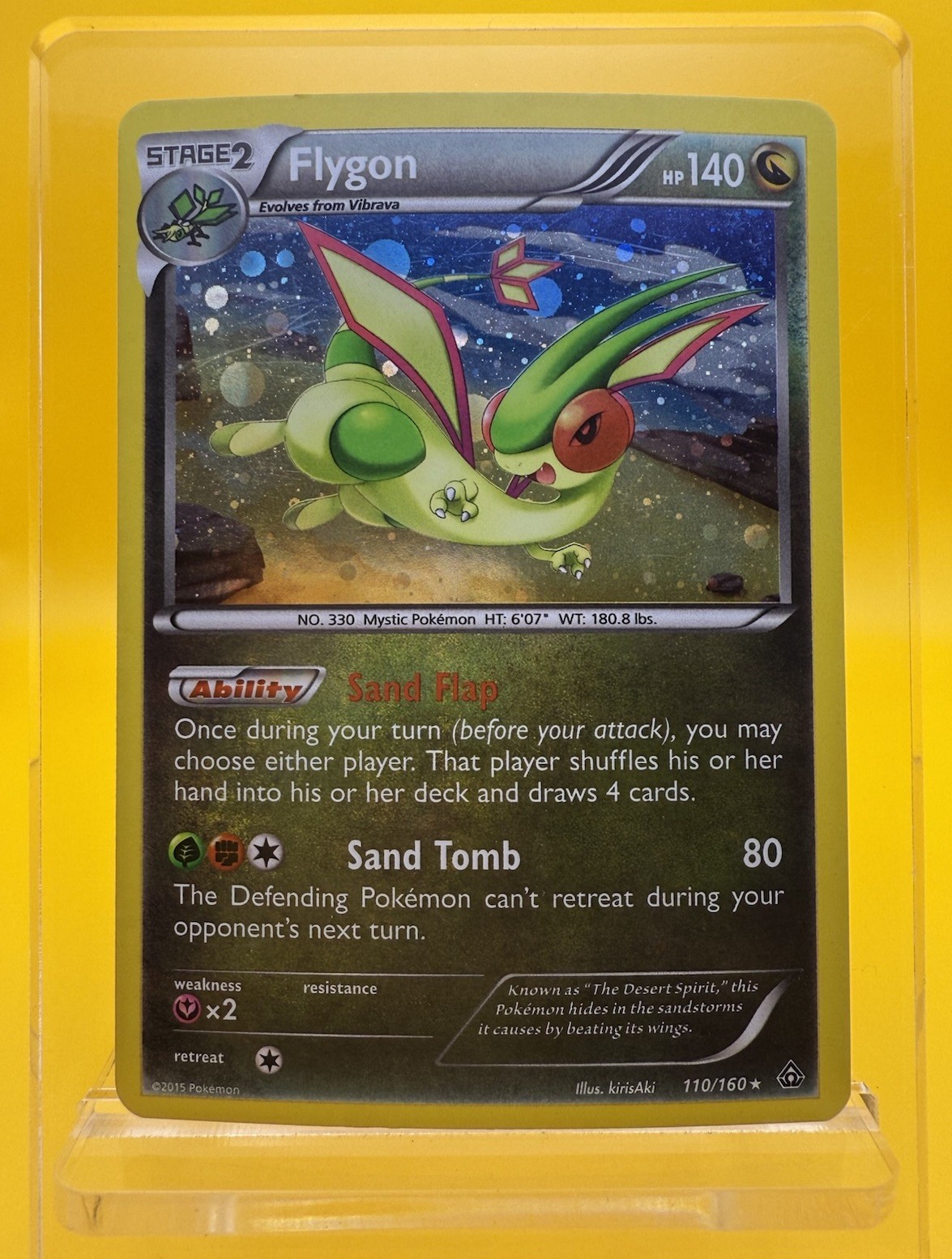 Flygon 110/160 (Cosmos Holo) Blister Exclusives Holo Pokemon Card 2015 LP