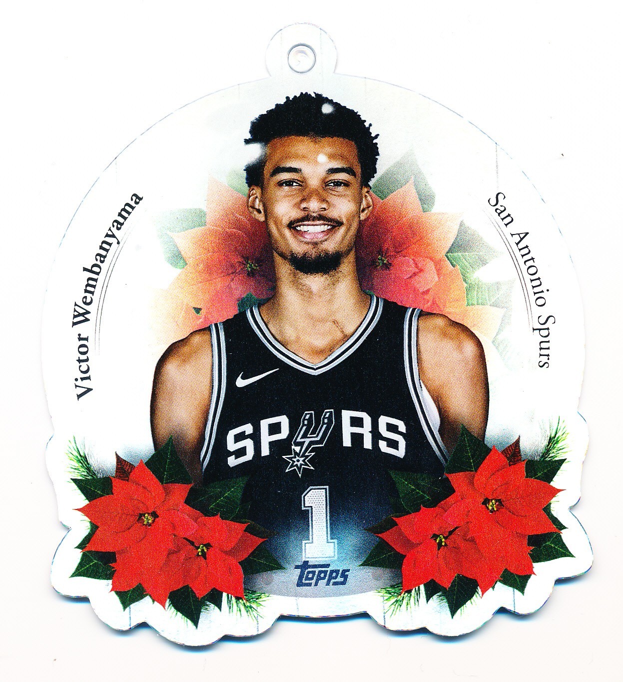 2025-26 Topps Holiday VICTOR WEMBANYAMA #DCO-VW Die-Cut Ornament Spurs