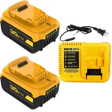 2Pack For DeWalt 20V 20 Volt Max 5.0AH Li-ion Battery / Charger DCB206 DCB205