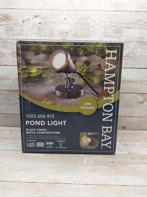 Lot Of 2 Hampton Bay 450 Lumen 1-Light Integrated LED Bl Low Voltage Pond Light