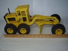 Vintage 1970's (?) Metal Yellow Tonka Grader  fair to good used condition