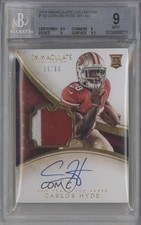 2014 Panini Immaculate 39/99 Carlos Hyde #122 BGS 9 MINT Auto 1u0