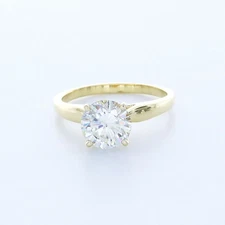 2 1/2ct E SI2 Round Natural Certified Diamond 14k Gold Solitaire Engagement Ring
