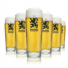 6x L&ouml;wenbr&auml;u Bier Glas 0,3l Becher Neues Logo! Gl&auml;ser Willi Cup Beer Helles Bar