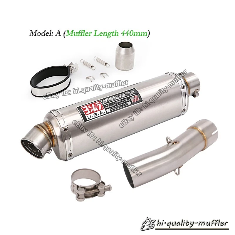 Tubo de enlace de escape de sistema medio + puntas de silenciador de 51 mm para Suzuki SV650 2003-2015 Foto 3 de 4