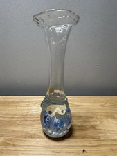 VTG Joe St Claire Blue And White Paperweight Vase