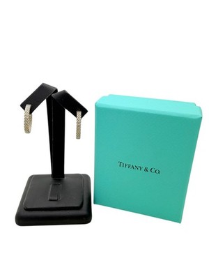 Tiffany & Co. Sterlingsilber Medium Somerset 1'' Creolen 3,5 mm Ohrringe - Box