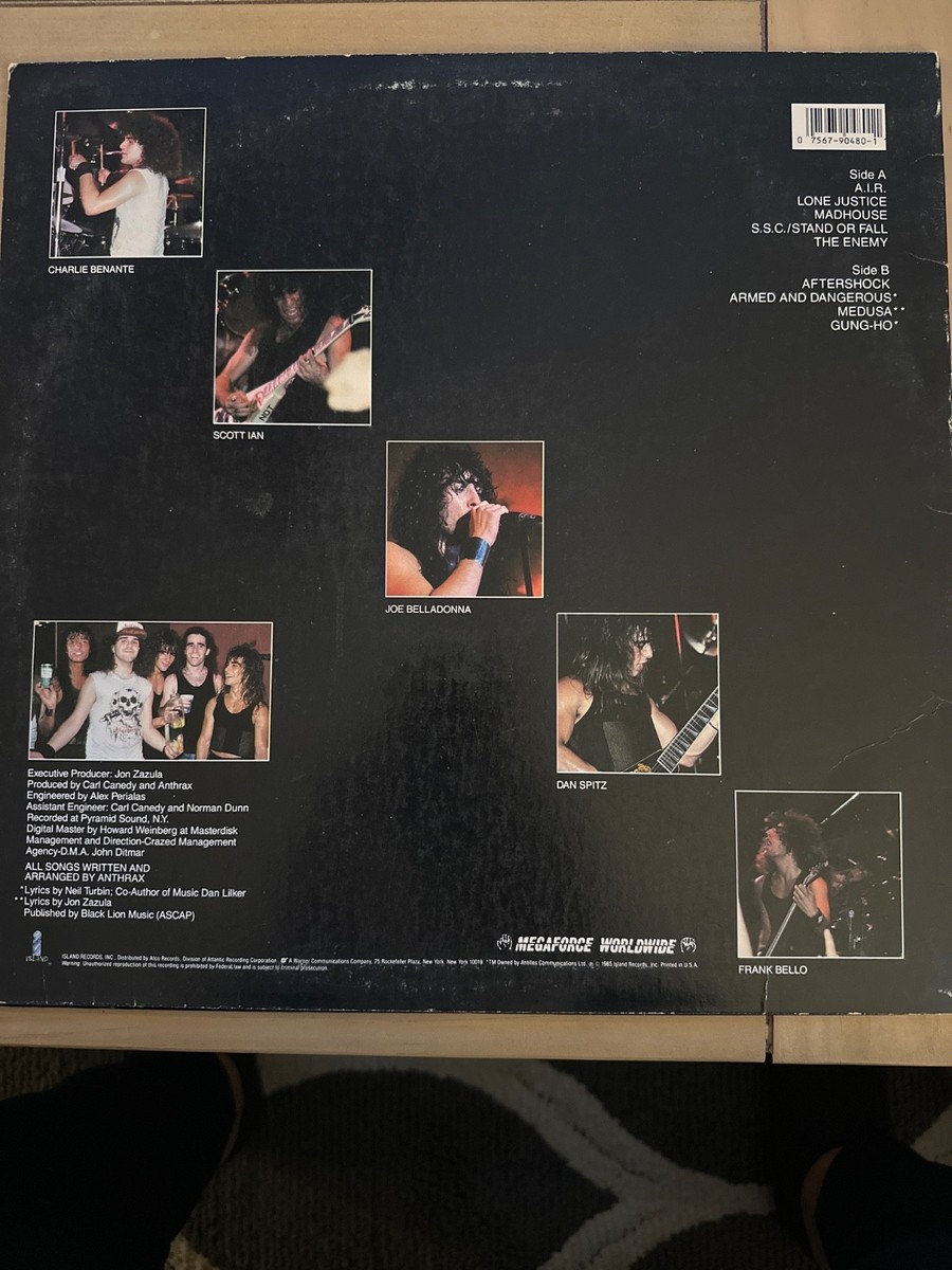 Anthrax Spreading The Disease Album Origanal 1985 Press Island