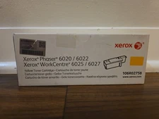 NEW Xerox 106R02758 Yellow Standard Yield Toner Cartridge Xerox Phaser 6020