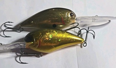 2 OSP Blitz Magnum EX-DR Crankbaits Half Mirror Gold+ Black Gold Orange Belly