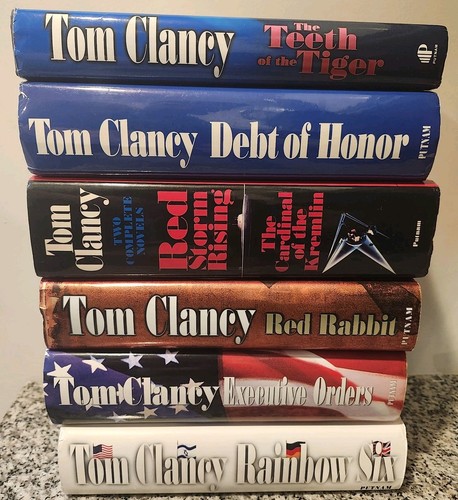 Tom Clancy Book Lot 0f 6 Hardcovers Dust Jackets Rainbow Six Executive Orders - Imagen 1 de 15
