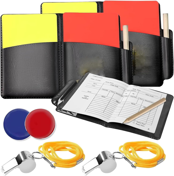 Schiedsrichter Set, FußBall Schiedsrichter Karten Rote Karte Gelbe Karte-image