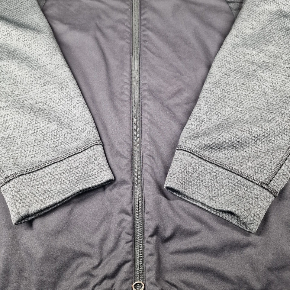 New Balance Men’s XL Hybrid Softshell Performance Jacket Grey Black Zip Pockets - Image 3 of 4