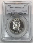 1962 Proof Franklin Half Dollar PCGS PR66 DCAM DEEP CAMEO