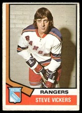 1974-75 O-Pee-Chee Vintage OPC Steve Vickers New York Rangers #29