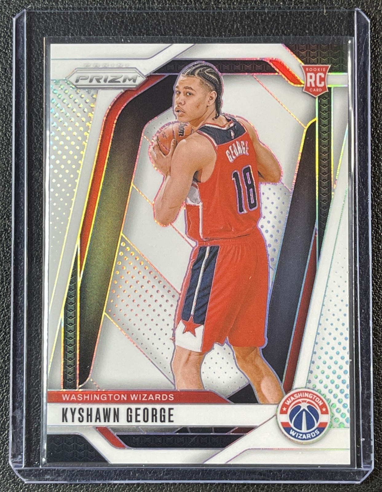 KYSHAWN GEORGE 2024-25 PANINI PRIZM #257 ROOKIE WHITE PRIZM RC 62/175 WIZARDS