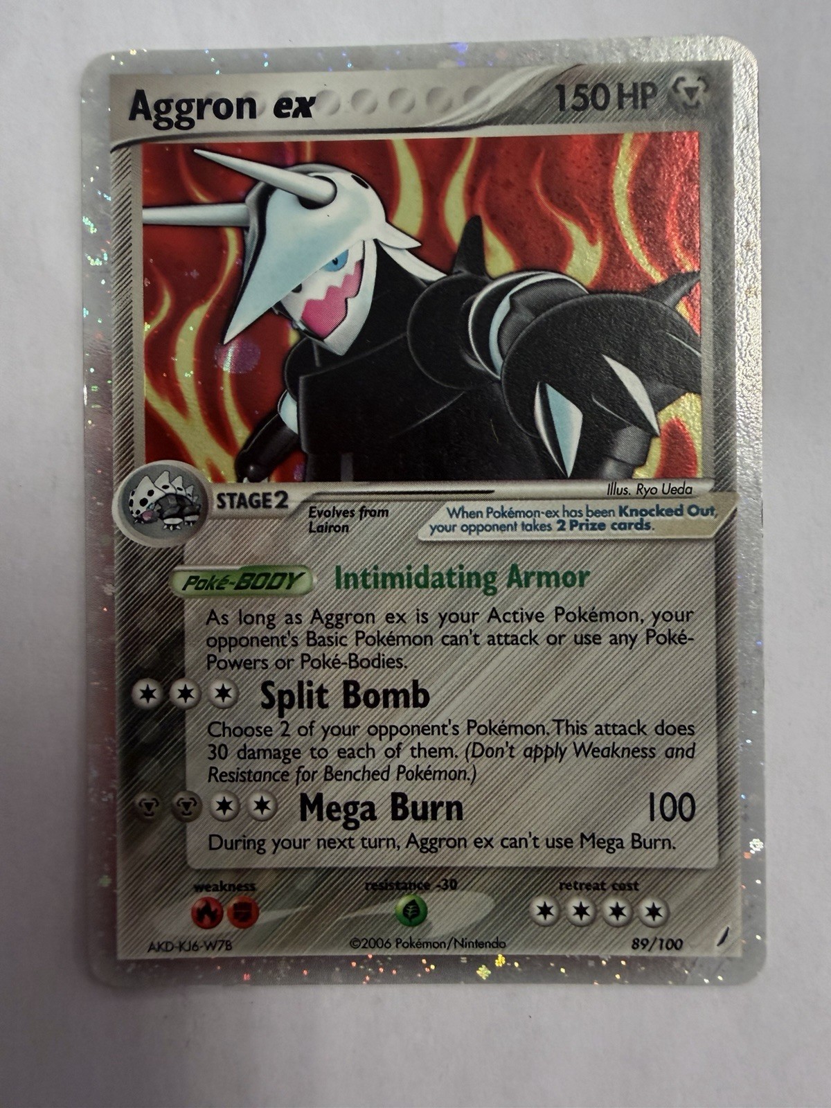 Aggron ex 89/100 Holo Rare 2006 Pokemon EX Crystal Guardians NM
