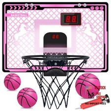 Basketball Hoop Indoor Kids Girls Pink - Mini Over The Door Basketball Hoops