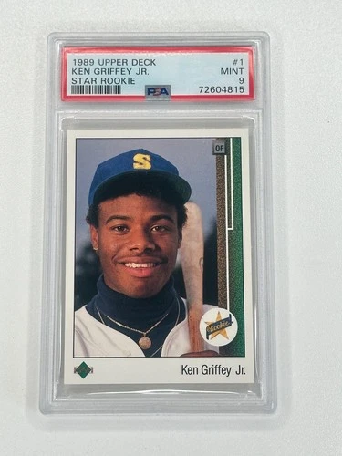 1989 UPPER DECK STAR ROOKIE #1 KEN GRIFFEY JR. ROOKIE RC PSA MINT 9