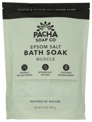 Muscle Bath Soak Epsom Salt Pacha Soap Co 32 Oz
