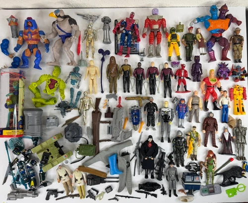 Random Lot Old Action Figures & Accessories & Parts Star Wars He-Man GI Joe etc