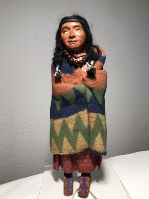 Vintage Skookum Native American Indian Squaw With Papoose Doll 11 