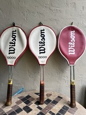 Vintage Wilson Baseline, T-2000,Sting, Tennis Racquet with Cover Medium Lot Of 3