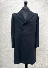 Vintage Victorian Edwardian Wool Frock Coat Goth Steampunk-38" Chest