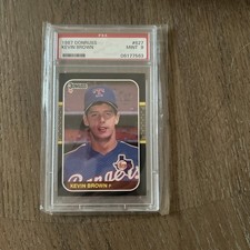 1987 Donruss Kevin Brown #627 (RC) PSA Mint 9