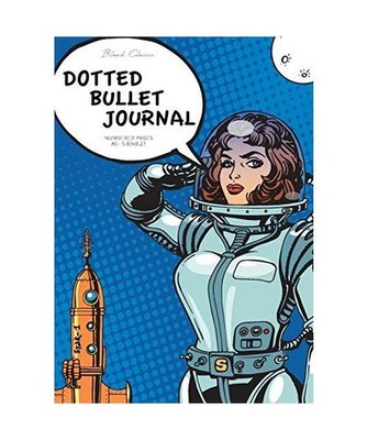 Dotted Bullet Journal: Medium A5 - 5.83X8.27 [Pop Art Spacesuit]: Medium A5 - 5.
