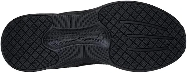 Zapatos de trabajo Skechers para hombre sin cordones anchos negros antideslizantes espuma viscoelástica 200319 Foto 4 de 4