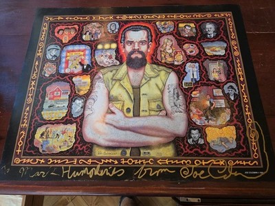 JOE COLEMAN 1991 Poster Self Portrait SIGNED