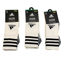Adidas Copa Zone Soccer Socks White Youth Kids Small 13C-4Y AEROREADY lot of 3