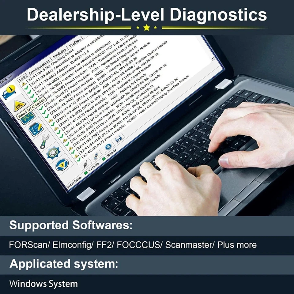 [FORScan Pro] Adaptador FORScan ELM327 OBD2 Compatible con F150 F250 y... Foto 4 de 4